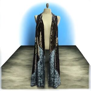 Dor Dor Couture Velvet Patchwork Cardigan